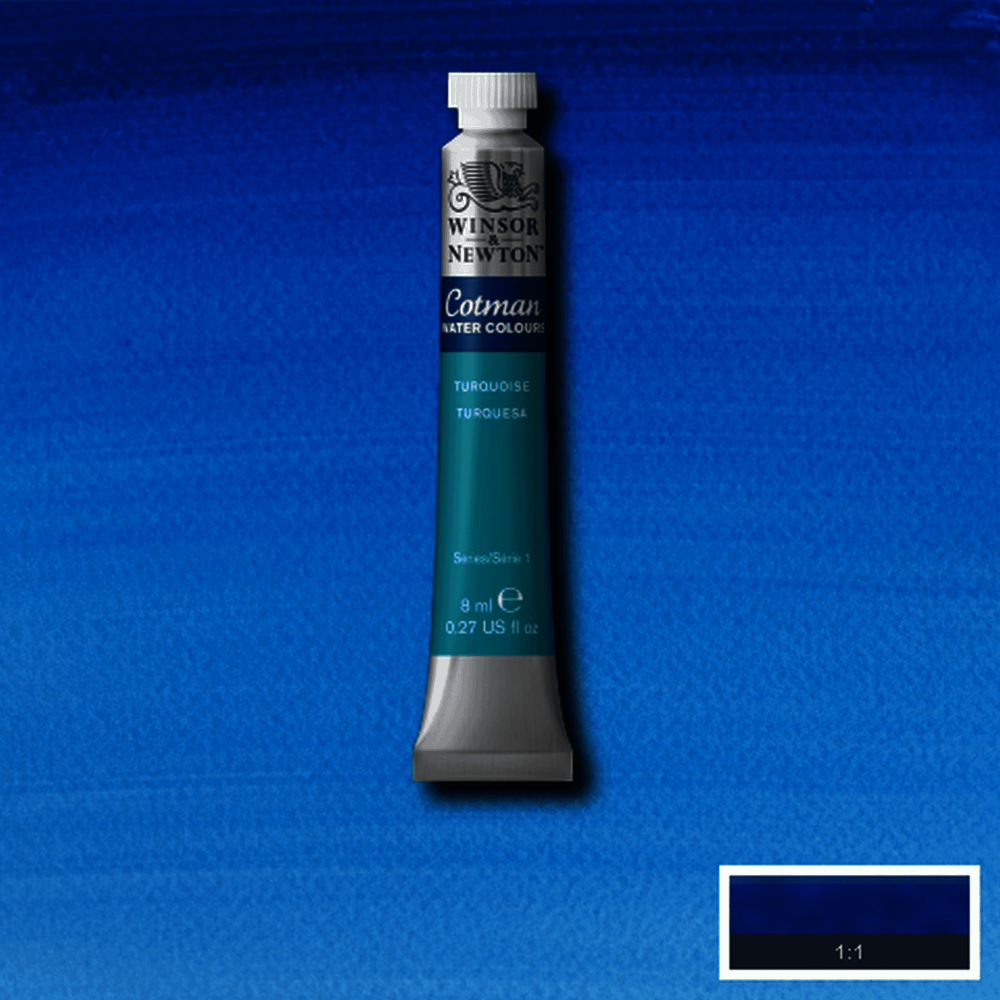 ACUARELA W&N COTMAN | 8ML | RF 654 | AZUL TURQUESA