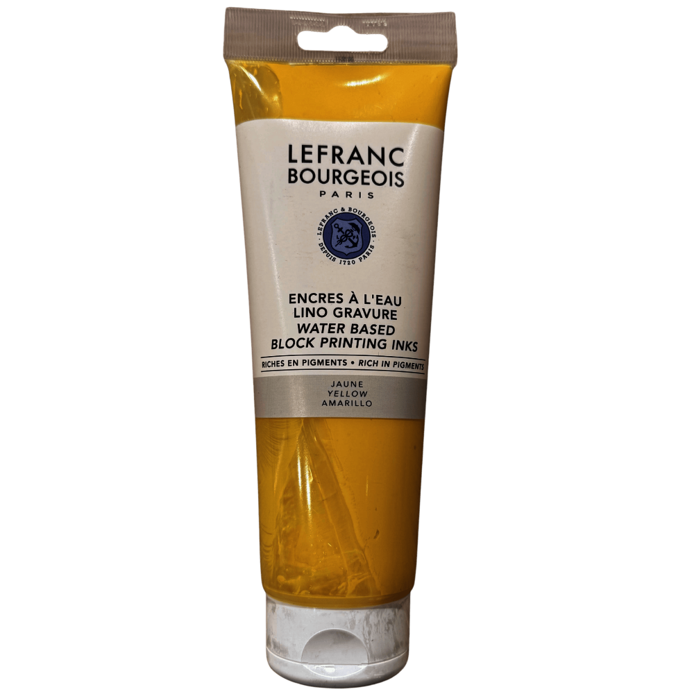 TINTA GRABADO LINOLEO AGUA LEFRANC 250ML RF 218 AMARILLO    