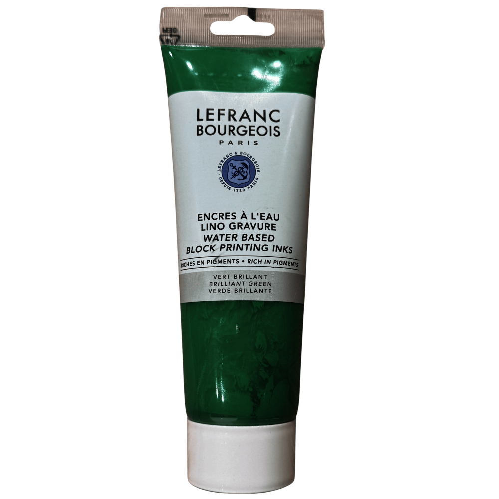 TINTA GRABADO LINOLEO AGUA LEFRANC 250ML RF 224 VERDE       