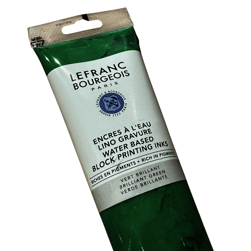 TINTA GRABADO LINOLEO AGUA LEFRANC 250ML RF 224 VERDE       