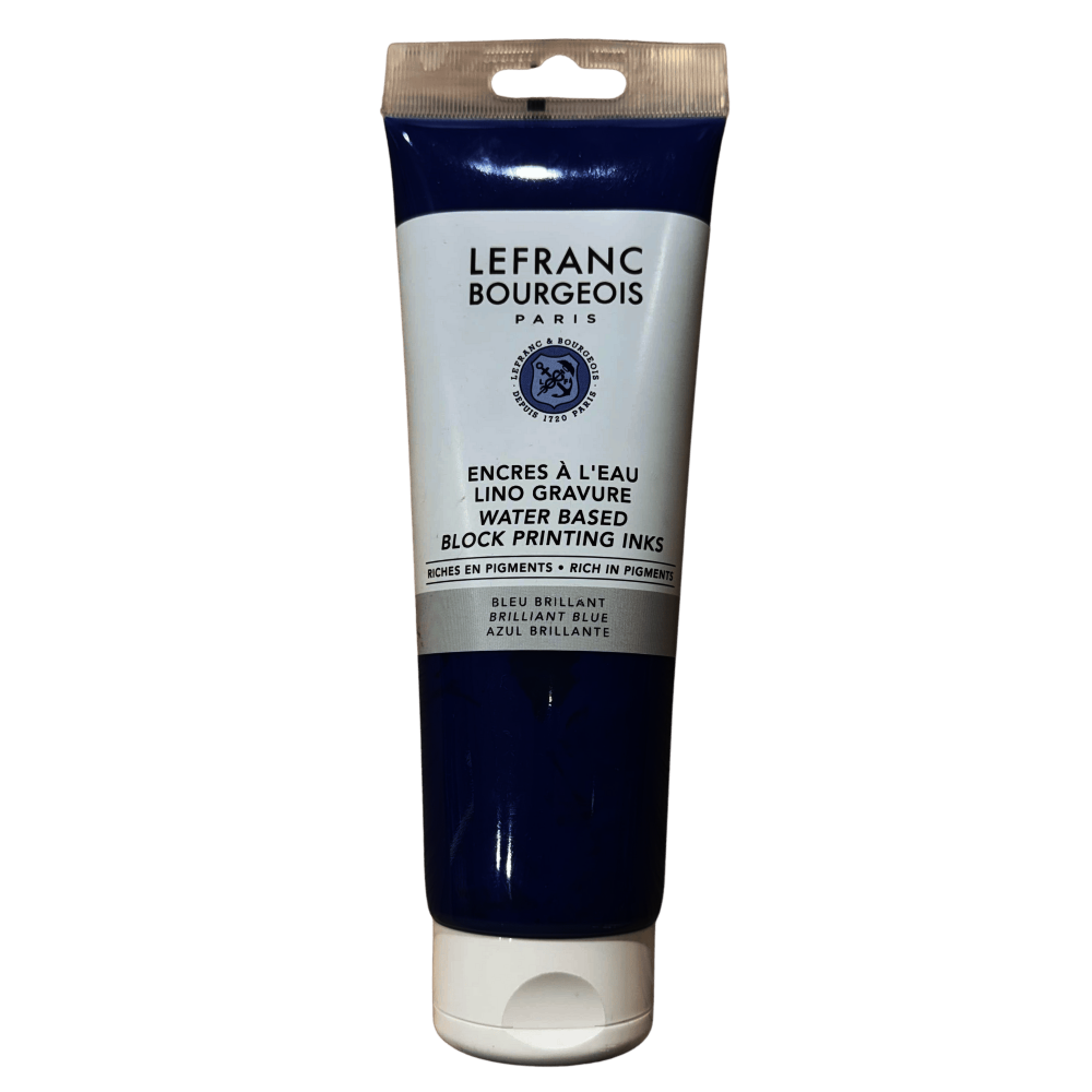 TINTA GRABADO LINOLEO AGUA LEFRANC 250ML RF 910 AZUL        
