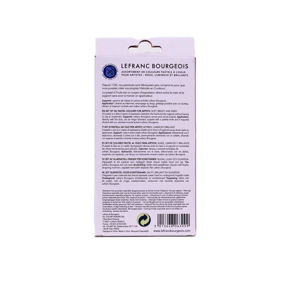ESTUCHE TIZA OLEO PASTEL GRASO X12 LEFRANC RF 063099
