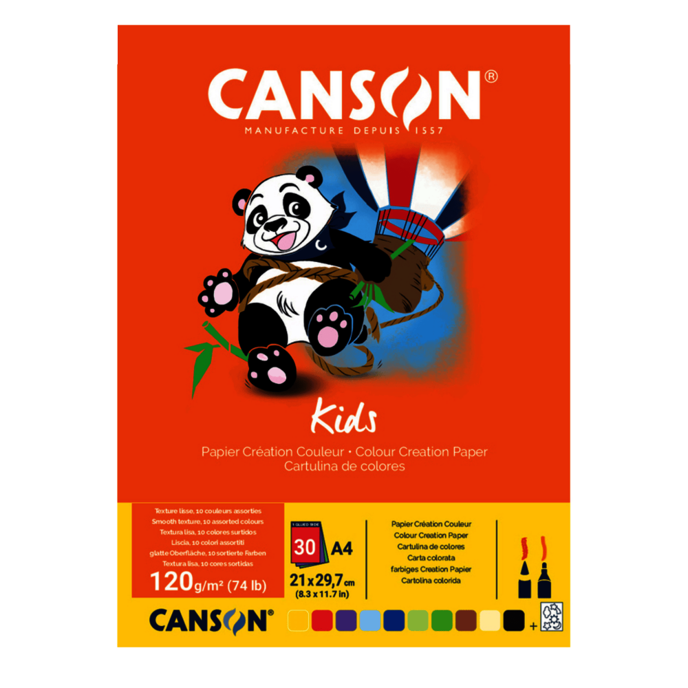 BITACORA CANSON CARTULINA COLORES GIOTTO BEBE A4 30