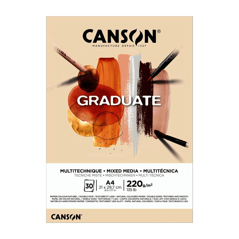 BITACORA CANSON GRADUATE | A4 | 220G | 30H | DIBUJO NATURAL | C400110368 