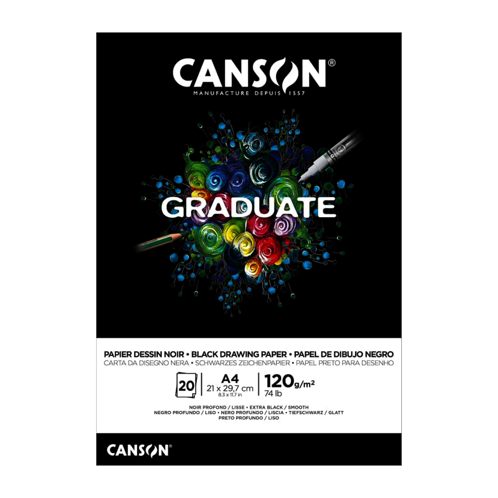 BITACORA CANSON GRADUATE | A4 | 120G | 20H | NEGRA | C400110386     