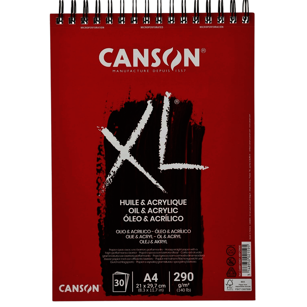 BITACORA CANSON XL | OLEO Y ACRILICO | A4 | 290G | 30H | C400110401 