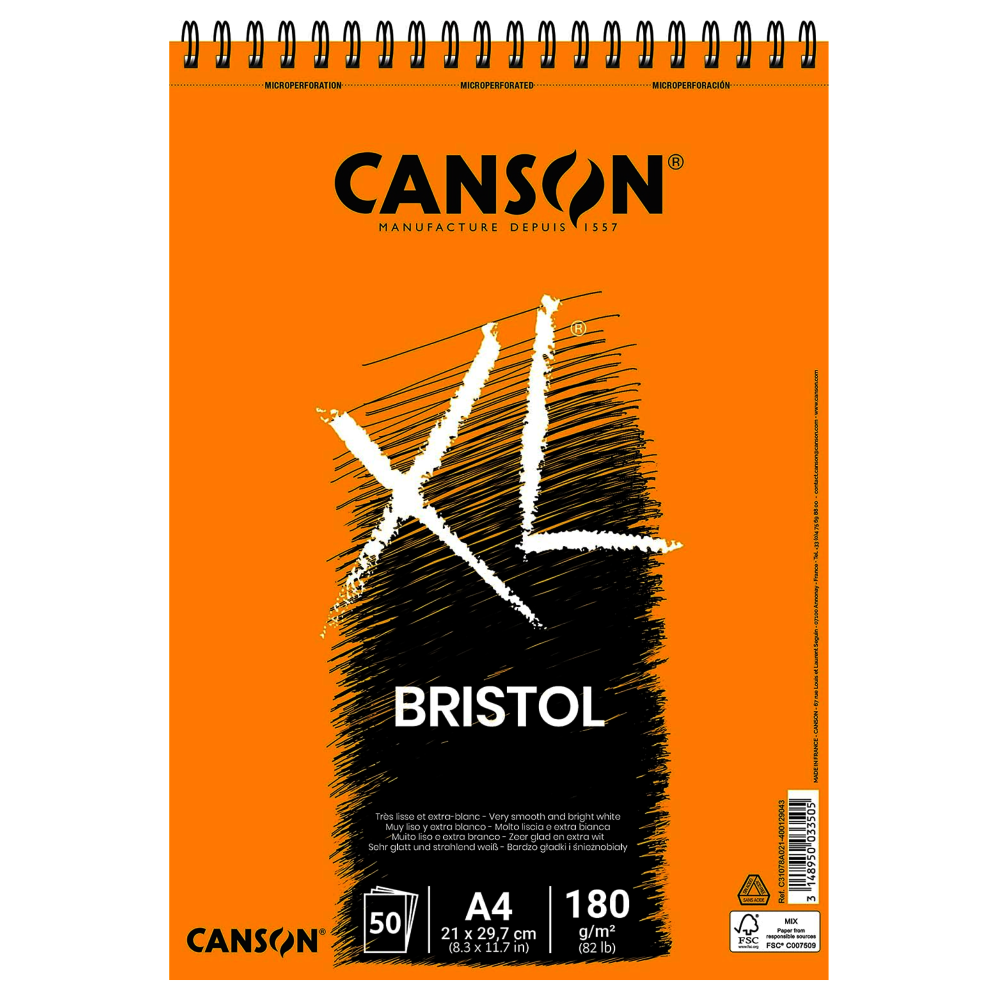 BITACORA CANSON XL | BRISTOL ILUSTRA | A4 | 180G | 50H | C31078A021