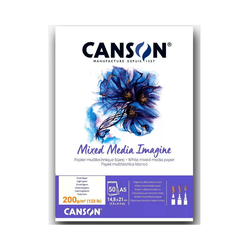 BITACORA CANSON IMAGINE BLANCO A5 200G 50H C200006009 MIXMED