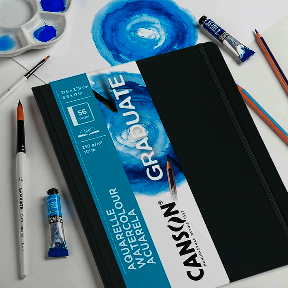 CUADERNO CANSON GRADUATE A5 250G ACUARELA HORIZ C31200L028