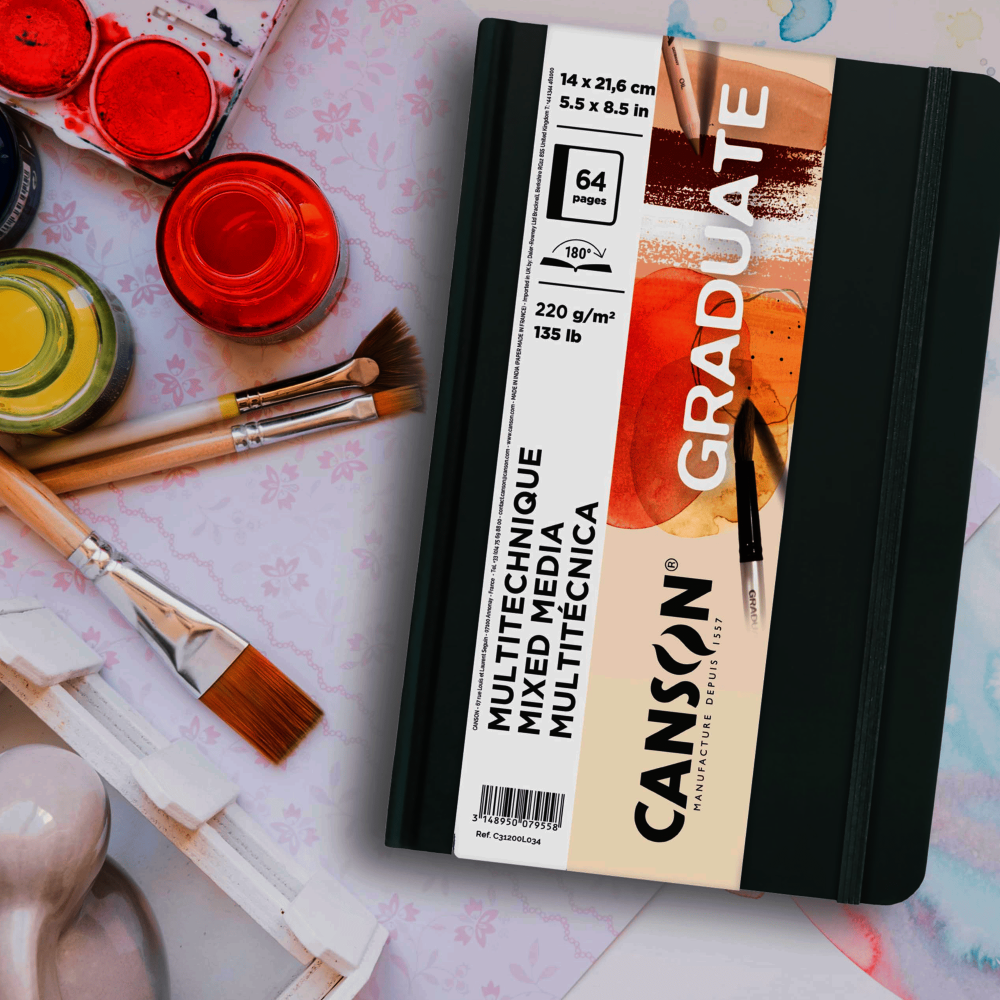 CUADERNO CANSON GRADUATE 21.6X14CM 220G NATURAL C31200L034