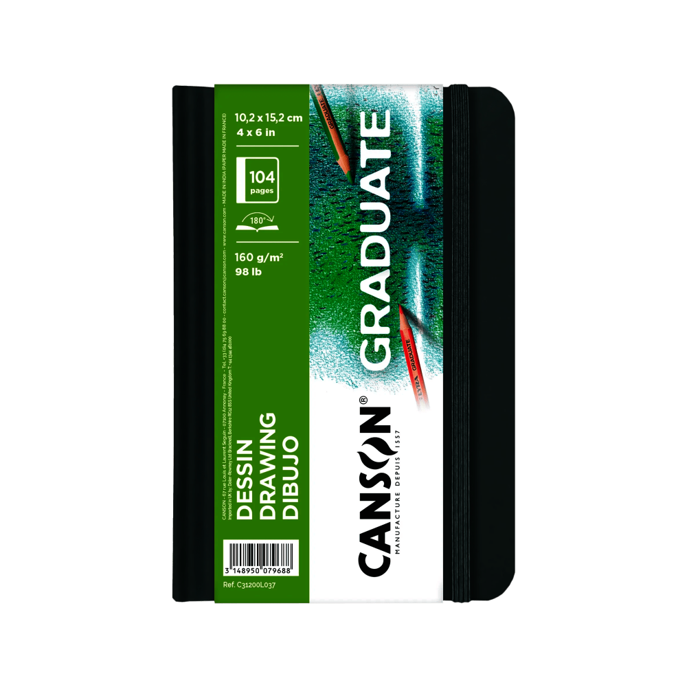 CUADERNO CANSON GRADUATE 10.5X15 160G DIBUJO C31200L037