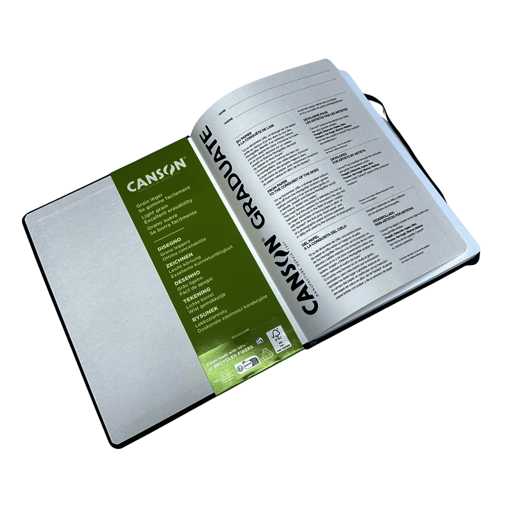 CUADERNO CANSON GRADUATE 21.6X27.9CM 160G DIBUJO C31200L039 