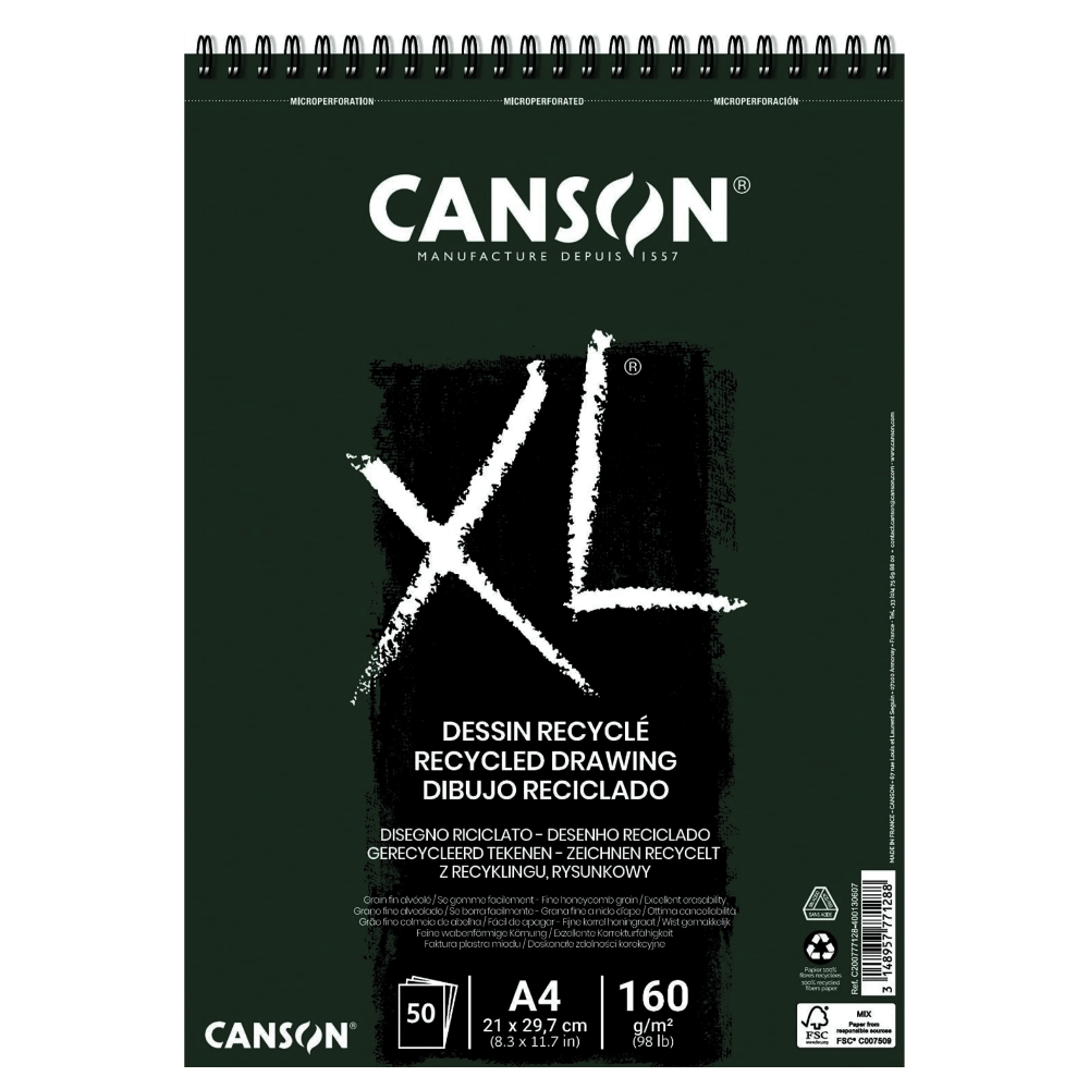 BITACORA CANSON XL | DIBUJO RECICLADO | A4 | 160G | 50H | C200777128 