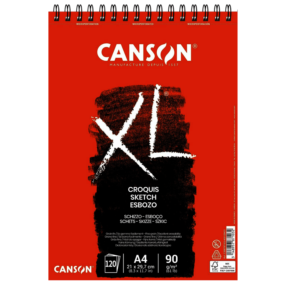 BITACORA CANSON XL | CROQUIS ESBOZO | A4 | 90G | 120H | C2007871032 