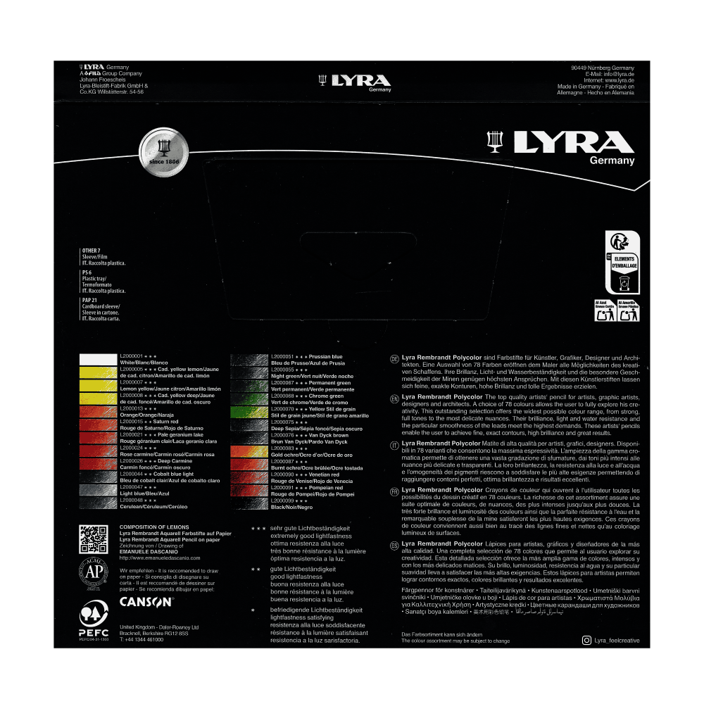 CAJA LAPIZ LYRA REMBRANDT | POLYCOLOR | X 24 | RF L2001240