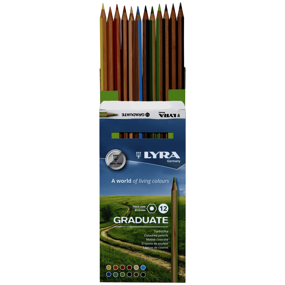 CAJA LAPIZ LYRA GRADUATE X12 COLORES L2871121