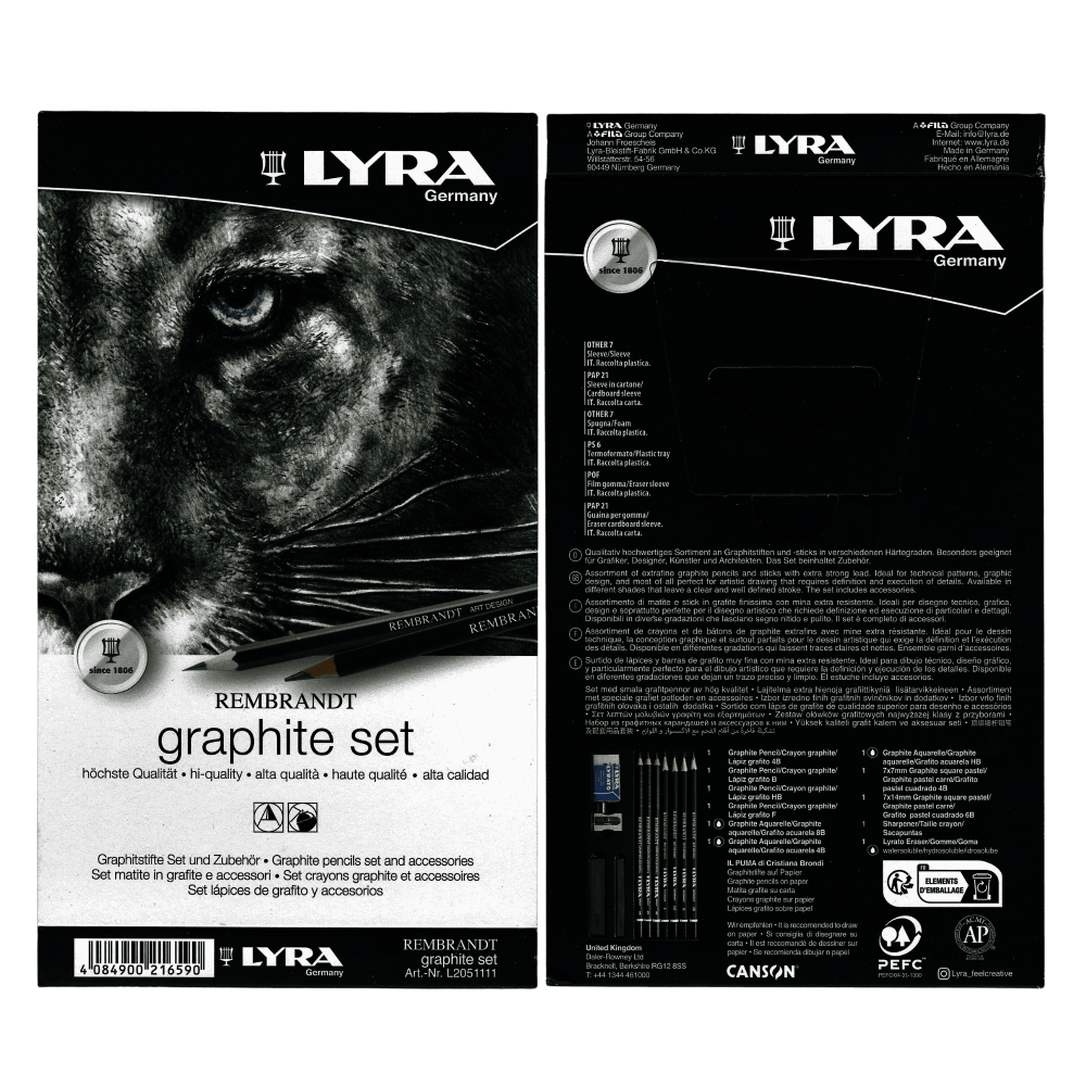 CAJA LAPIZ LYRA REMBRANDT | SET GRAFITO | X 11 | RF L2051111      