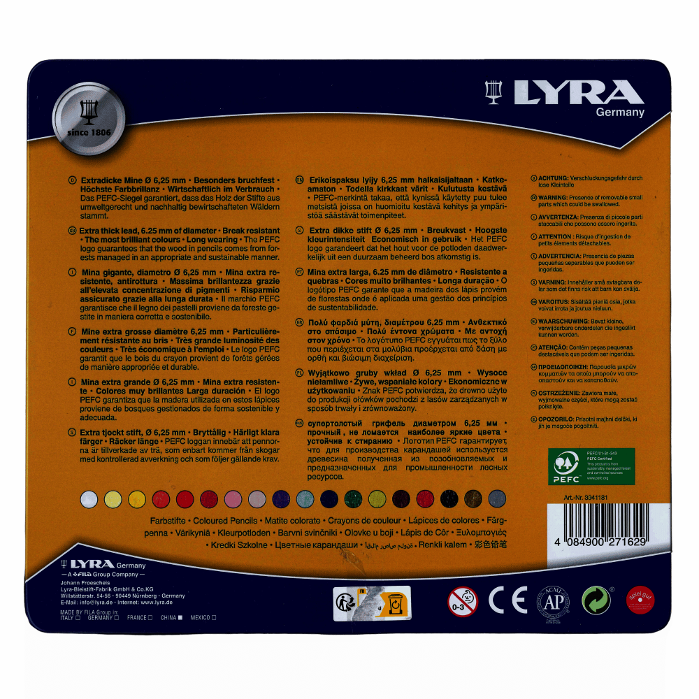 CAJA LAPIZ LYRA GIANT X 18 RF L3941181