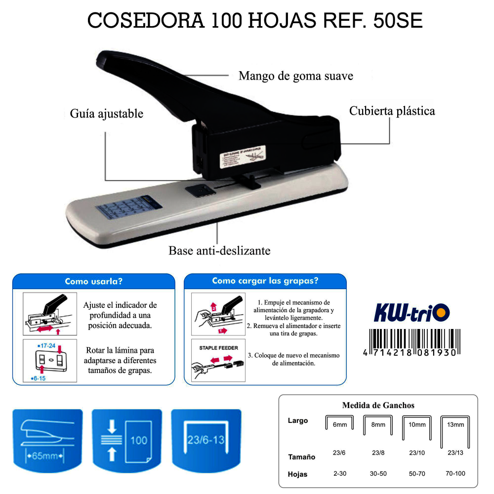 COSEDORA KW-TRIO 100 HOJAS RF 50SE