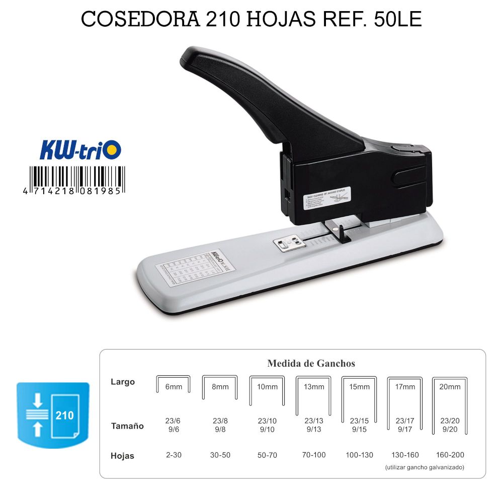 COSEDORA KW-TRIO 210 HOJAS RF 50LE