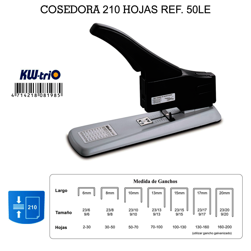 COSEDORA KW-TRIO 210 HOJAS RF 50LE