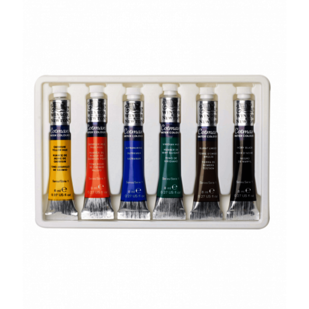 ESTUCHE ACUARELA EN TUBO COTMAN 8ML X 6 COLORES