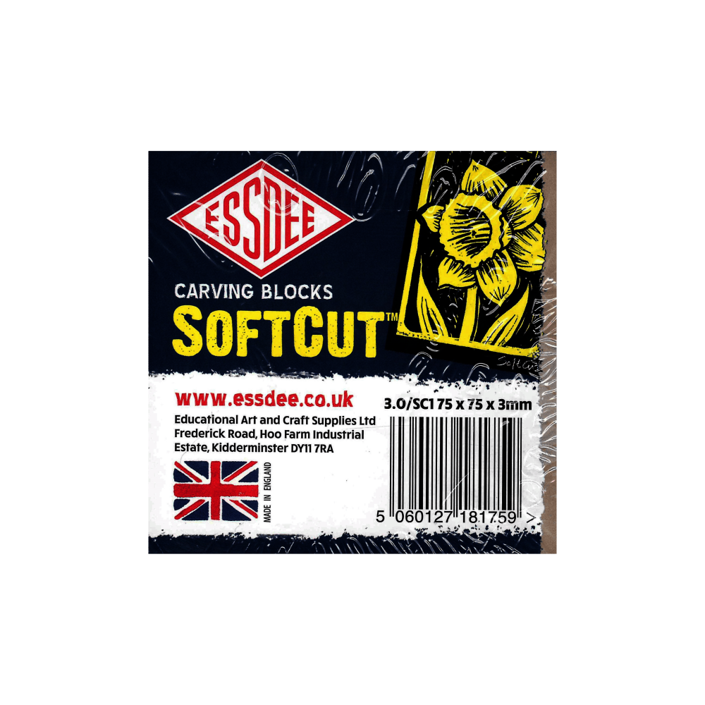 LAMINA LINOLEO GRABADO X1 ESSDEE 7.5X7.5cm 3mm RF 3.0/SC1