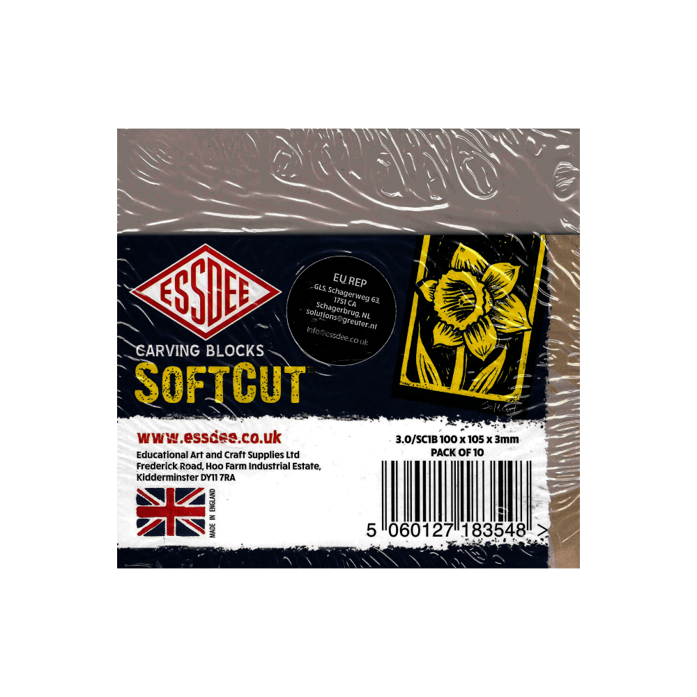 LAMINA LINOLEO GRABADO ESSDEE 10.5X10cm 3mm RF 3.0/SC1B     