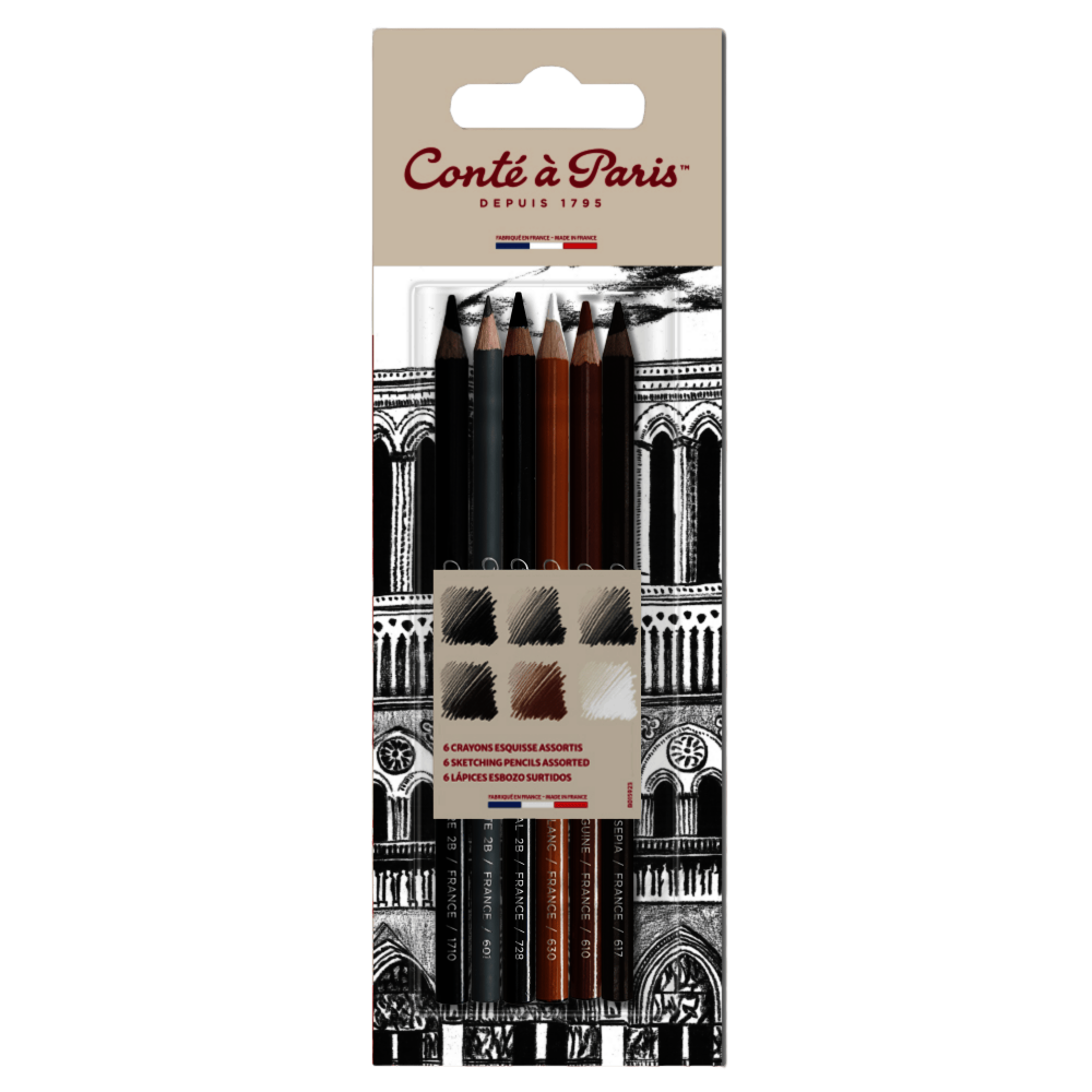 JUEGO LAPIZ CONTE BOSQUEJO SURTIDO RF 50106                 