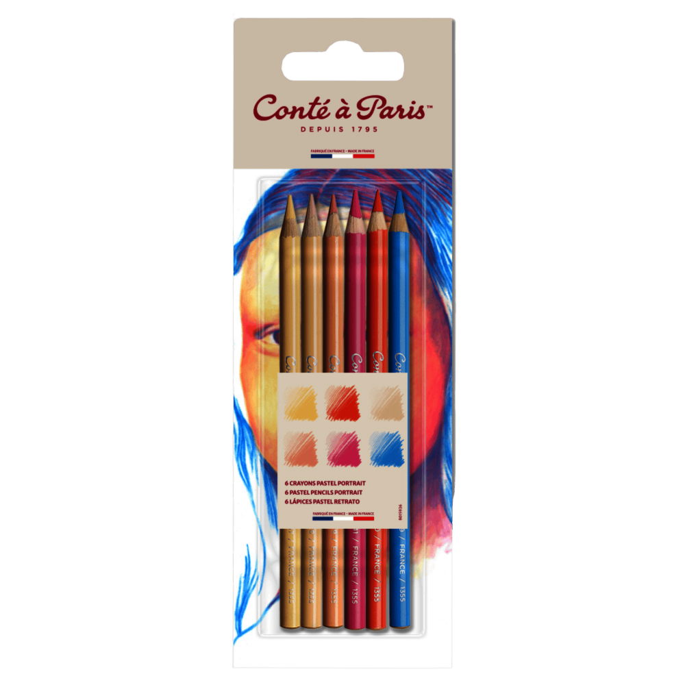 JUEGO LAPIZ CONTE PASTEL X 6 PORTA RETRATO RF 50112         