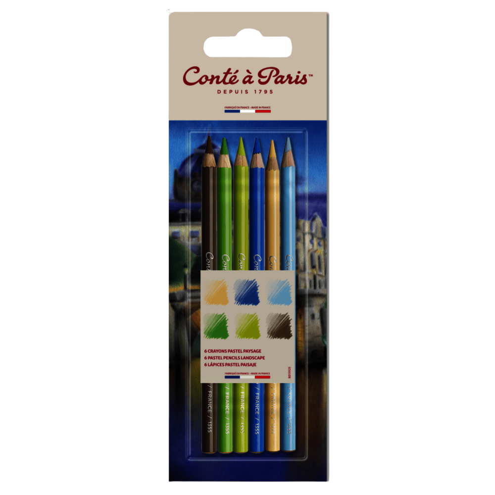 JUEGO LAPIZ CONTE PASTEL X 6 PAISAJES RF 50113              