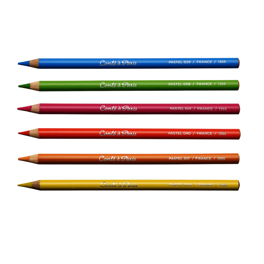 JUEGO LAPIZ CONTE PASTEL X 6 TONOS BRILLANTES RF 20114      