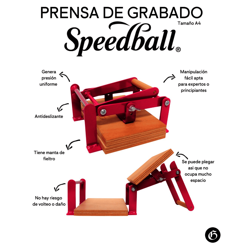 PRENSA PARA GRABADO A4 WOODZILLA SPEEDBALL