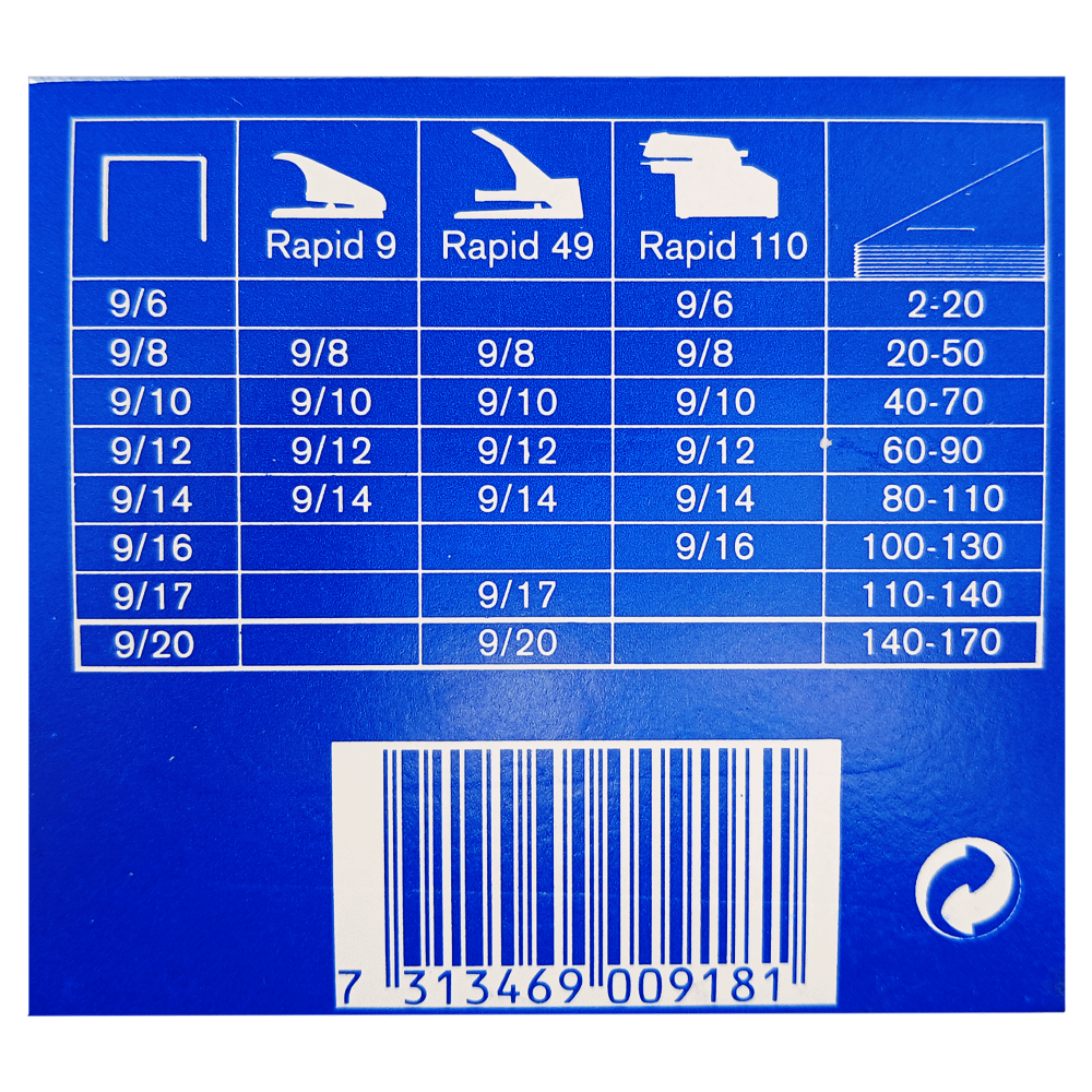 GANCHO RAPID 9/20(23/20)CAJA X MIL-140 A 170H