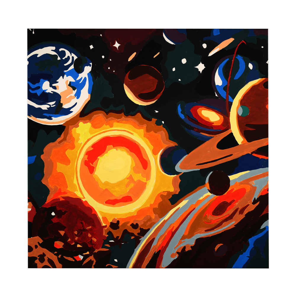 KIT PREDIBUJADO 50X50CM W7494 UNIVERSO       