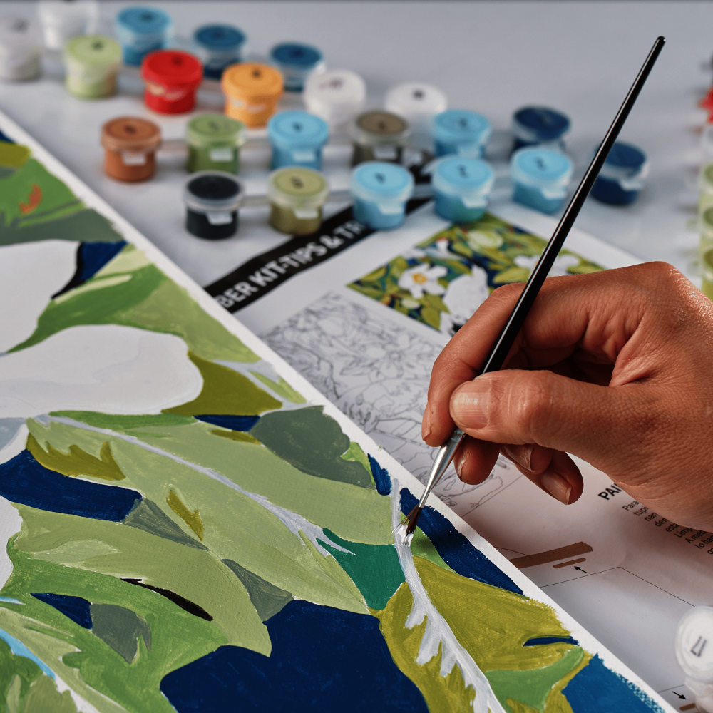 KIT PINTA POR NUMEROS 60X85CM W3074 GARZAS   