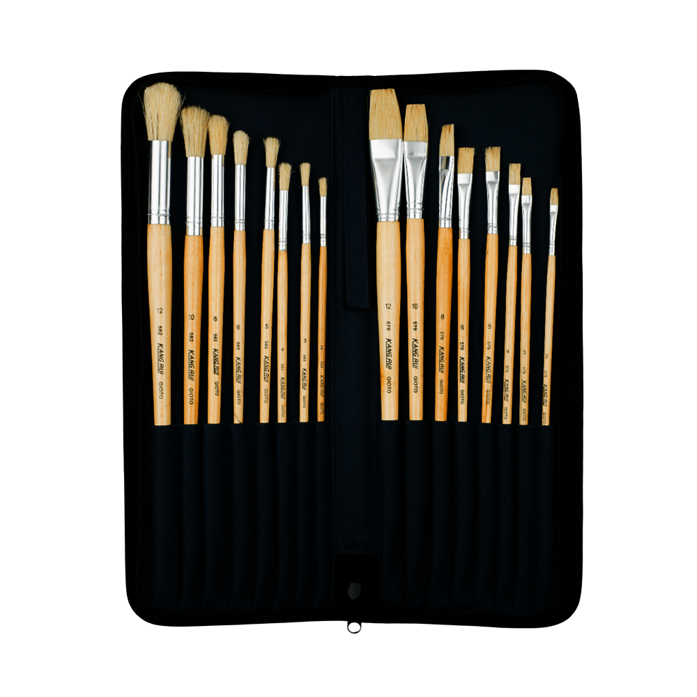 ESTUCHE PINCELES DE CERDA X 16 RF F-16