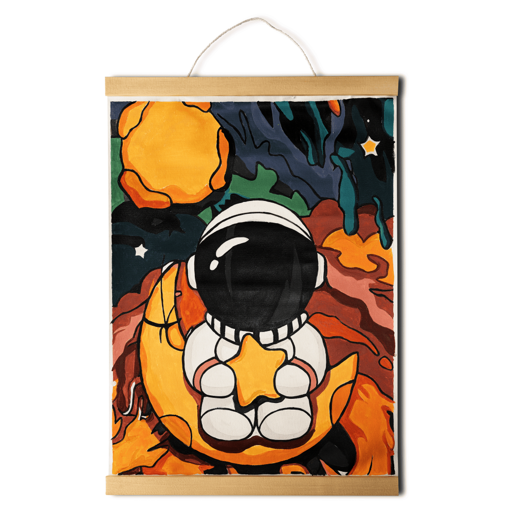 KIT PINTA POR NUMEROS 30X40CM W7698 ASTRONAUT