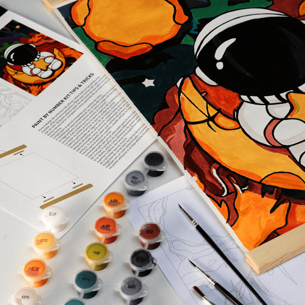 KIT PINTA POR NUMEROS 30X40CM W7698 ASTRONAUT