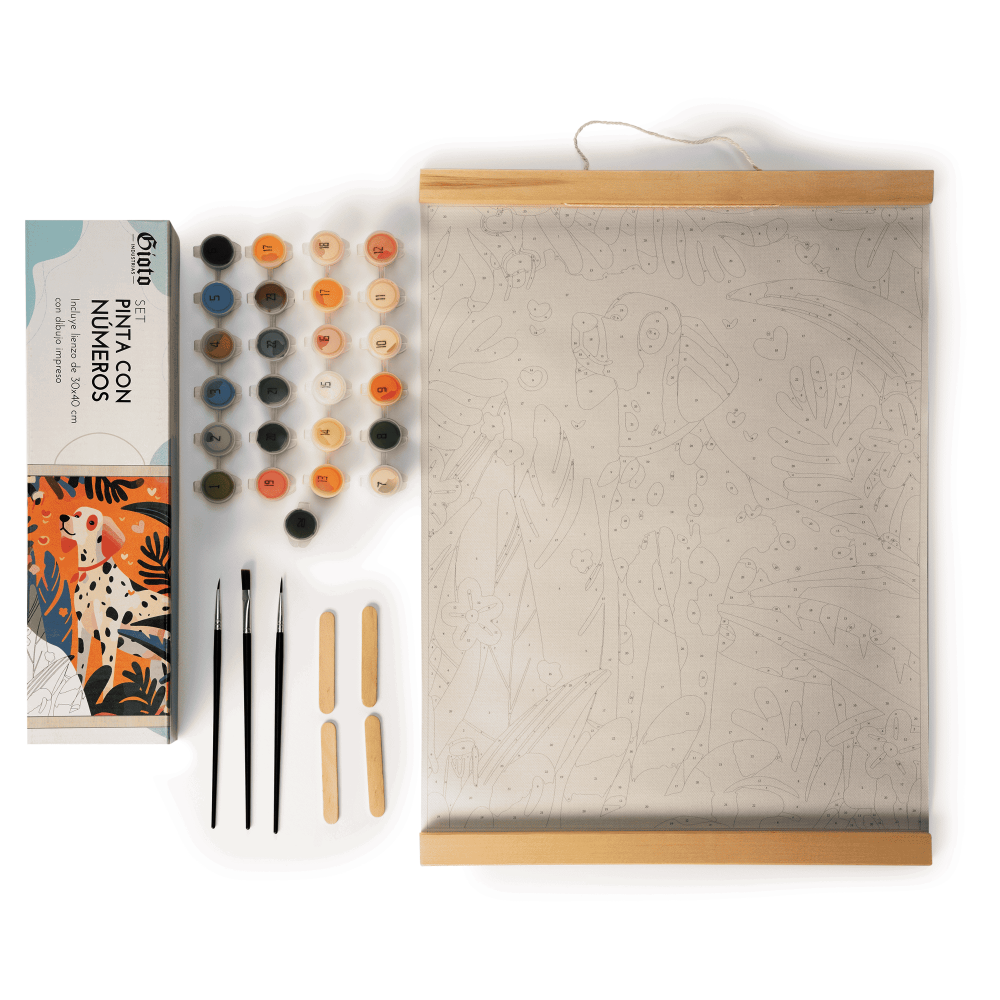 KIT PINTA POR NUMEROS 30X40CM W8505 DALMATA  