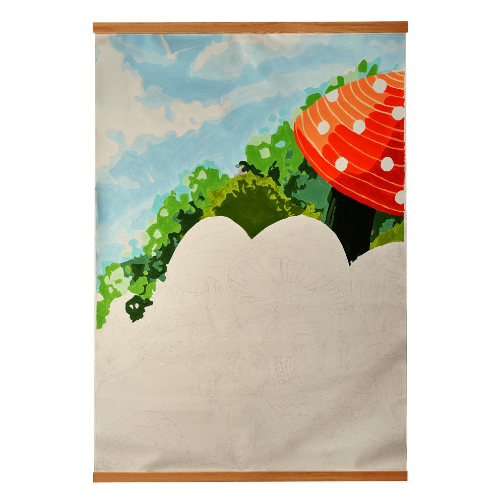 KIT PINTA POR NUMEROS 60X85CM W7438 HONGOS   