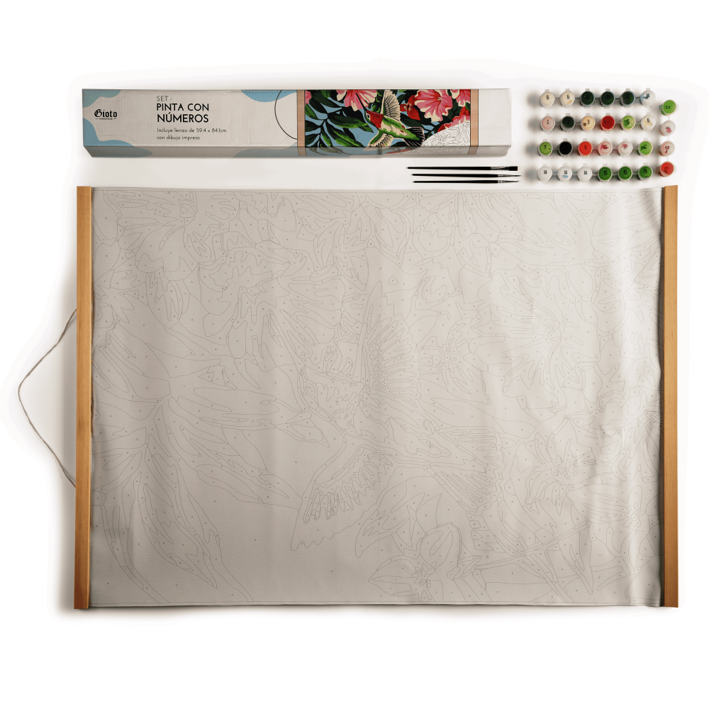 KIT PINTA POR NUMEROS 60X85CM W4944 COLIBRI  