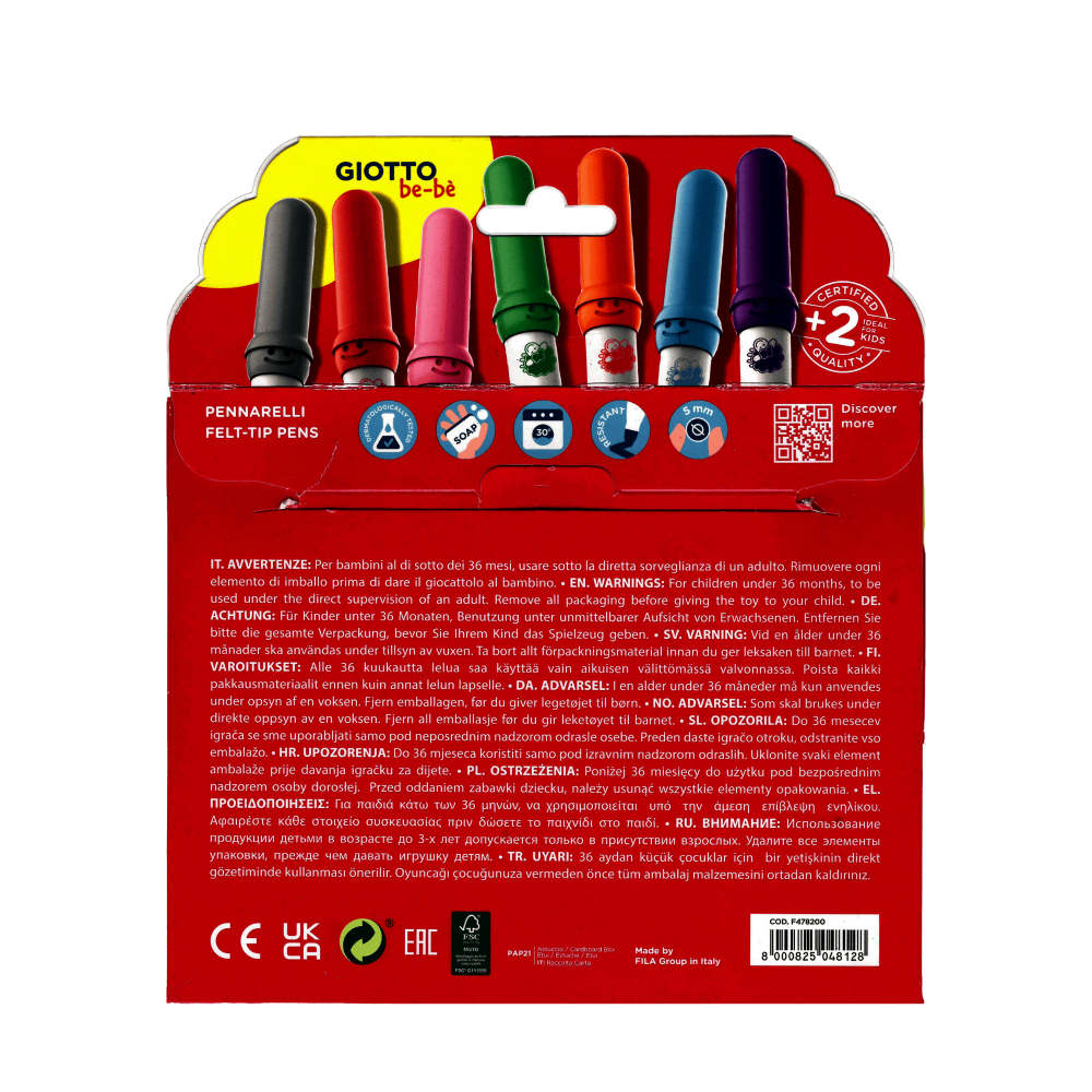 SET MARCADORES GIOTTO BEBE X 12 RF F478200         