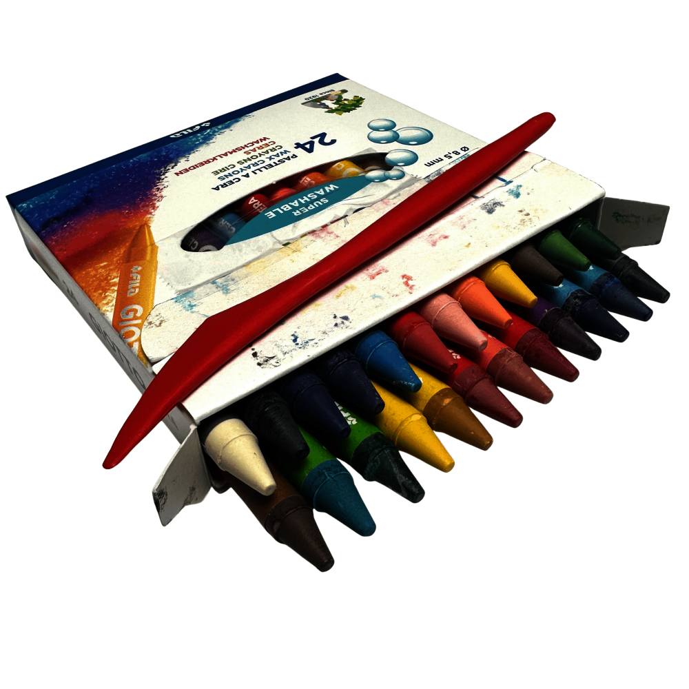 CAJA CRAYONES GIOTTO X24 COLORES + ESPATULA PLASTICA