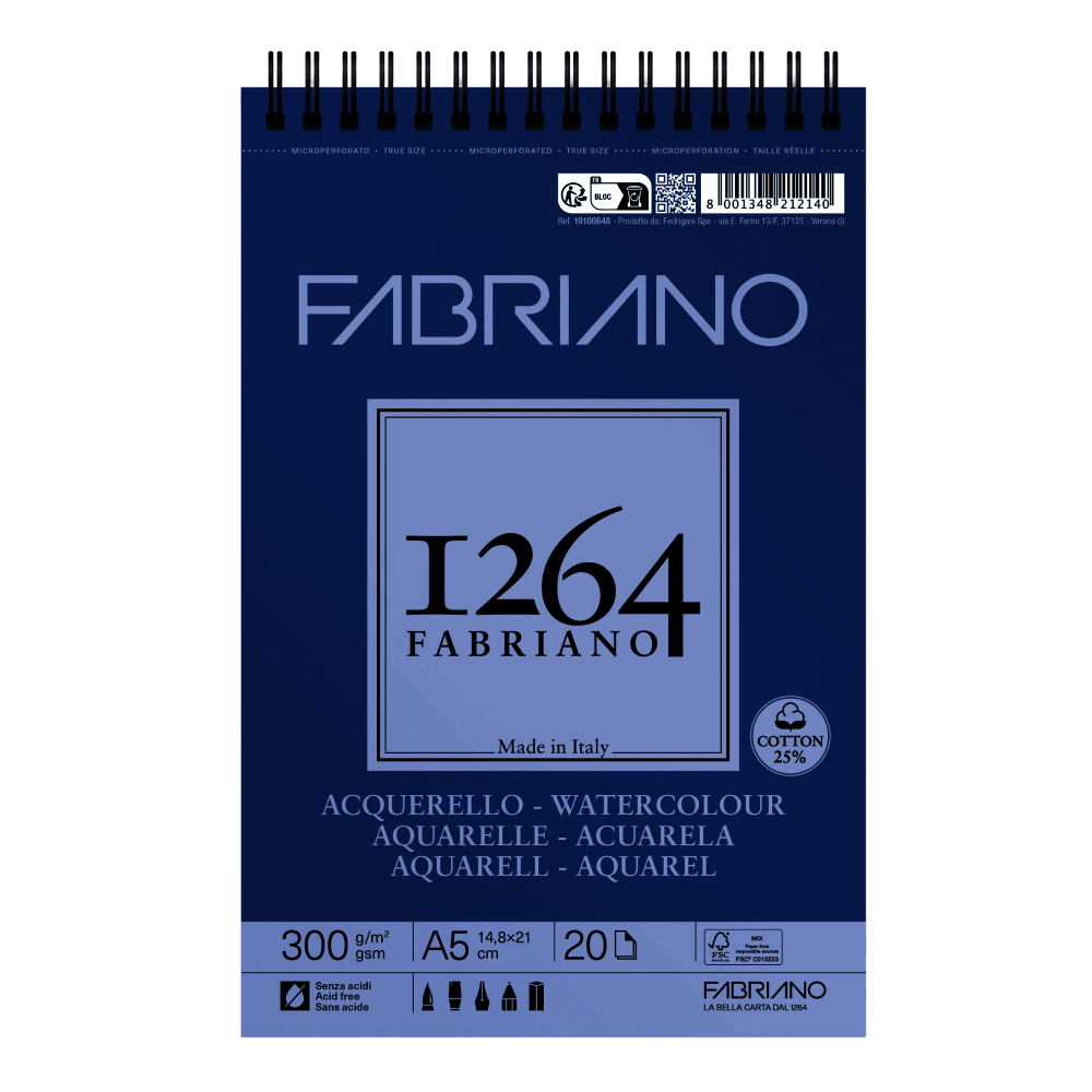 BITACORA FABRIANO 1264 ACUARELA A5 20H 300G 19100648             