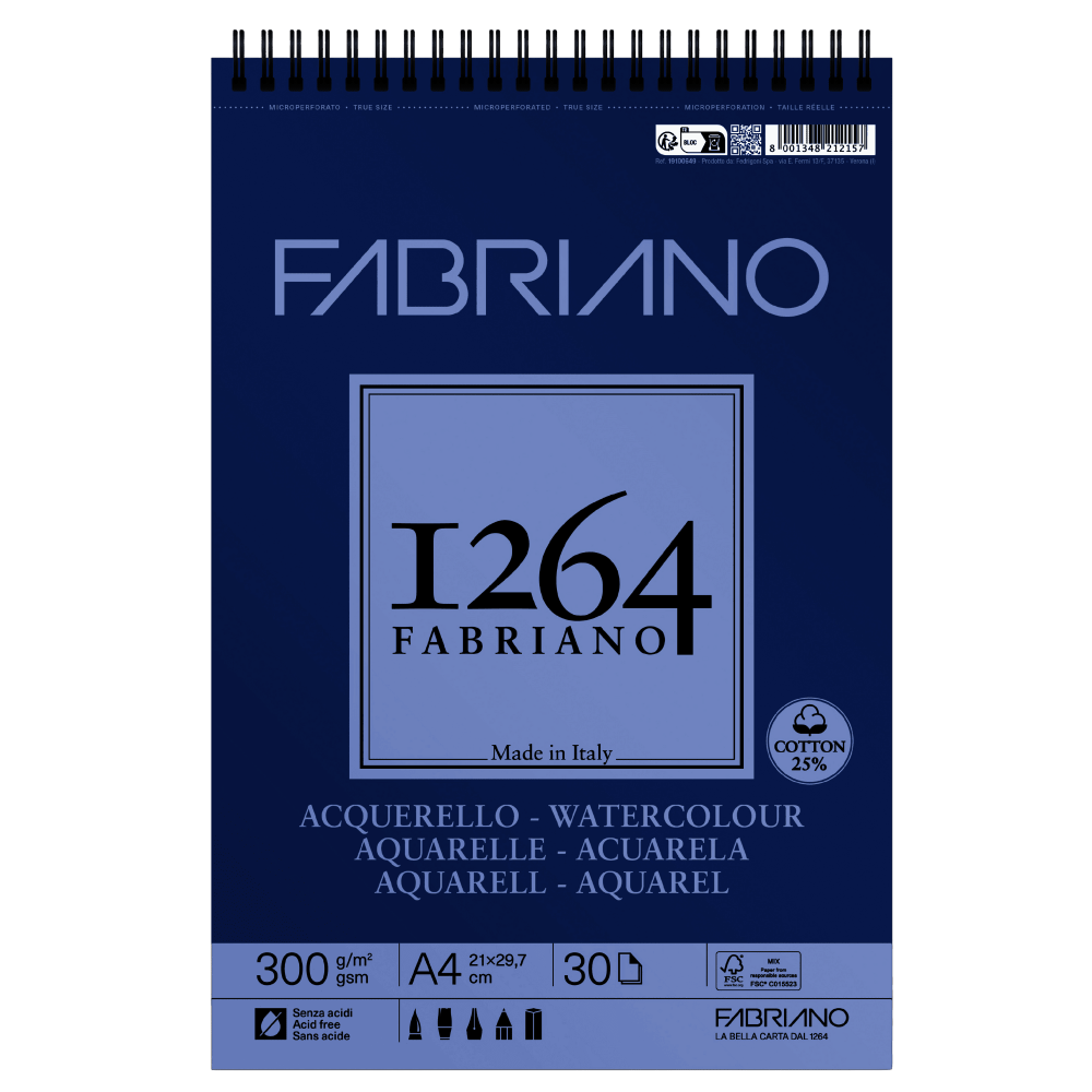 BITACORA FABRIANO 1264 ACUARELA A4 30H 300G 19100649 