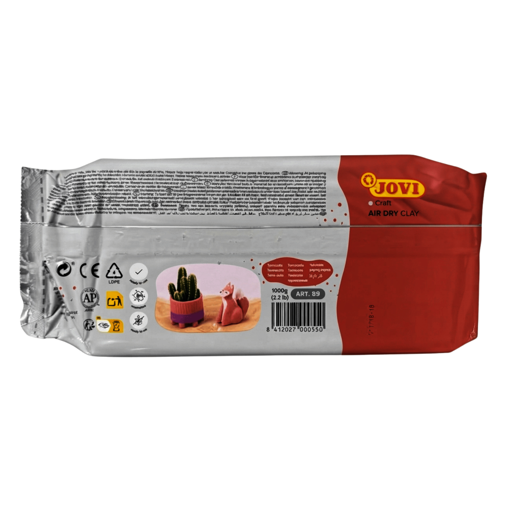 PASTA PARA MODELAR SECADO AL AIRE TERRACOTA 1000GR JOVI  89 
