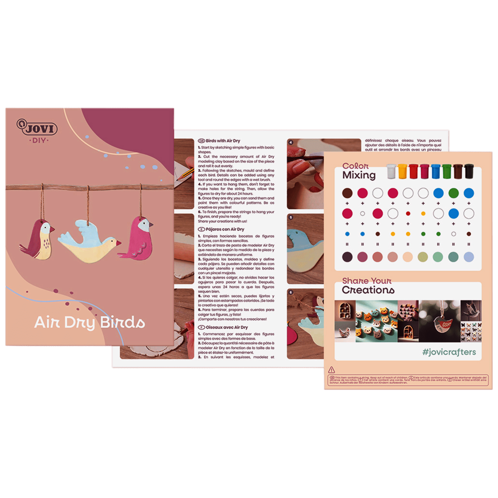 KIT MANUALIDADES PAJAROS CON PASTA MODELAR JOVI 2701