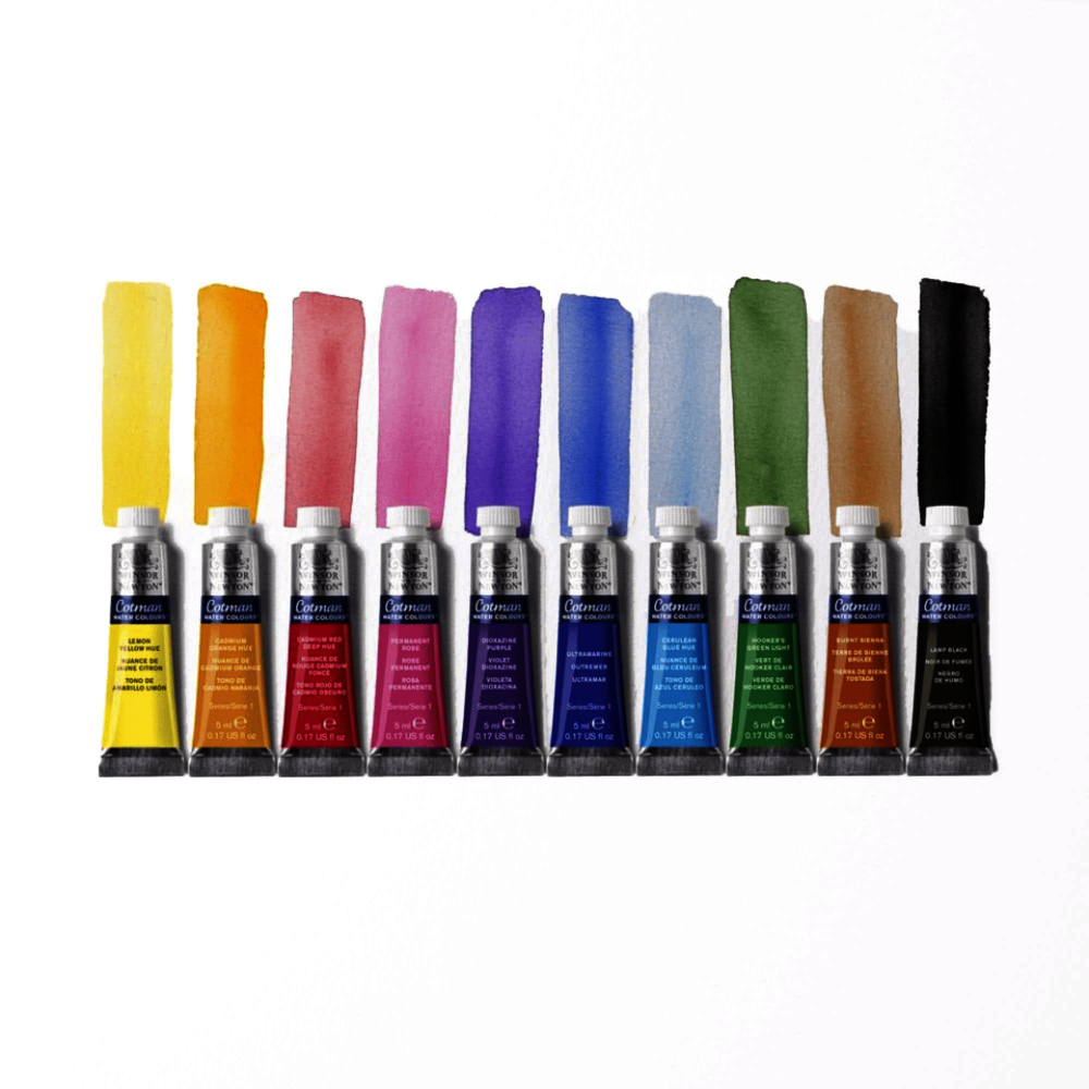 ESTUCHE ACUARELA COTMAN 5ML X10 COLORES WINSO