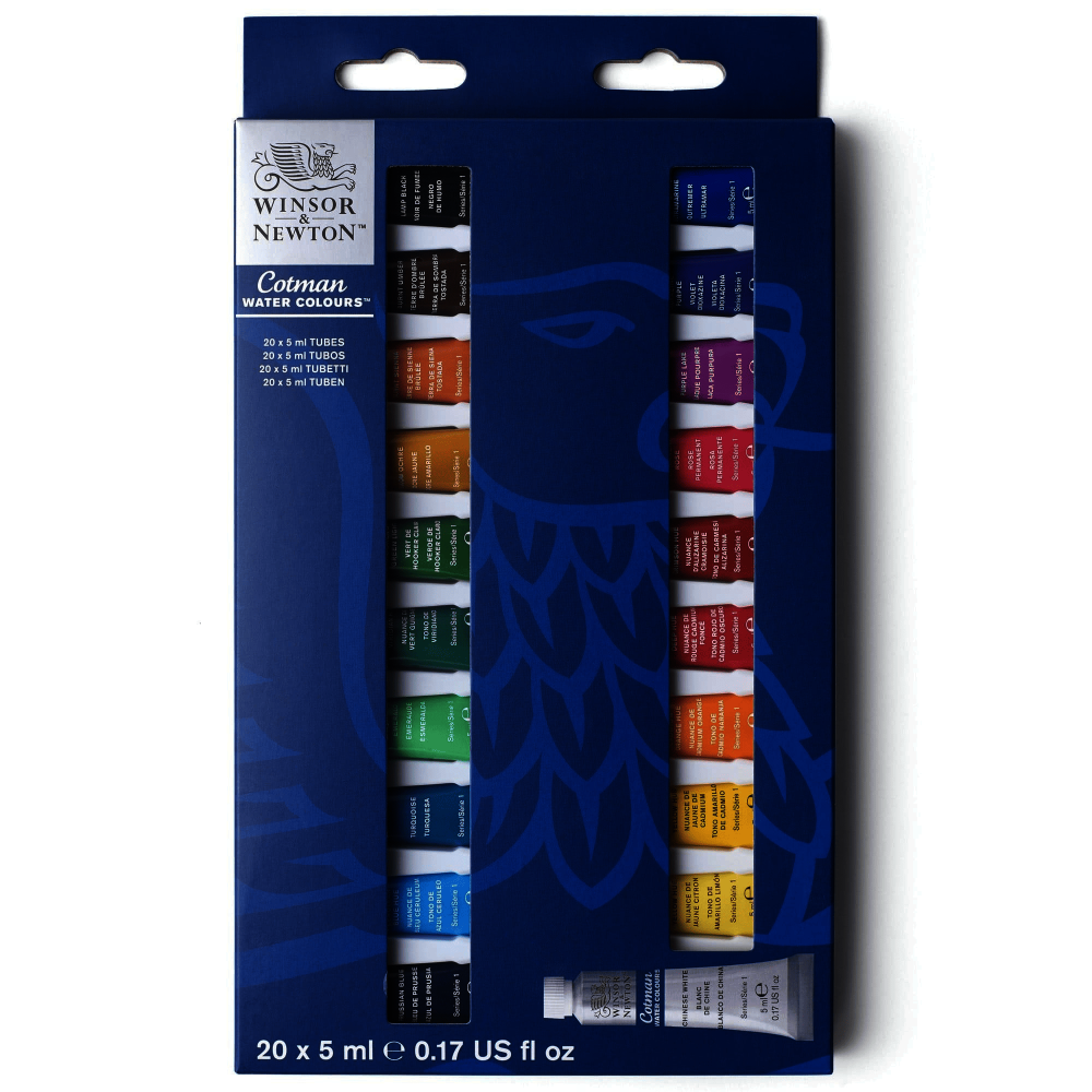 ESTUCHE ACUARELA COTMAN 5ML X20 COLORES WINSO